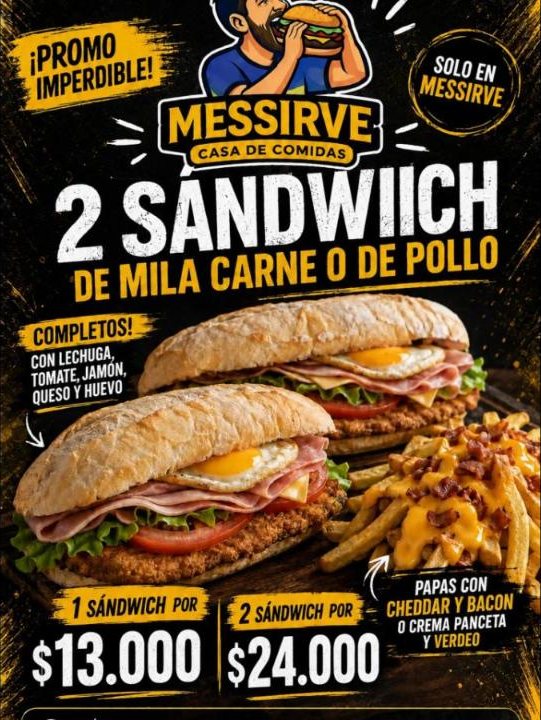 Sándwich de mila completo